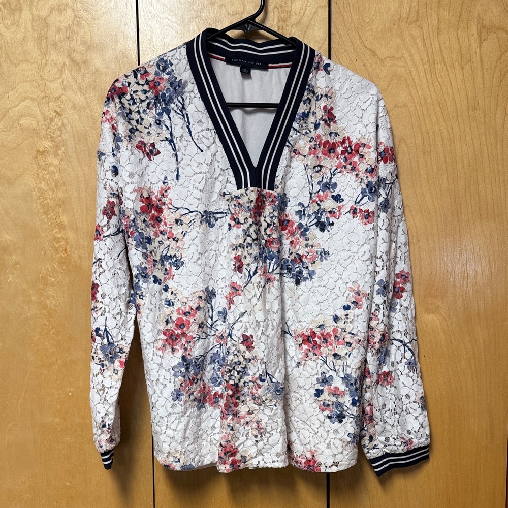 Tommy Hilfiger floral peasant blouse